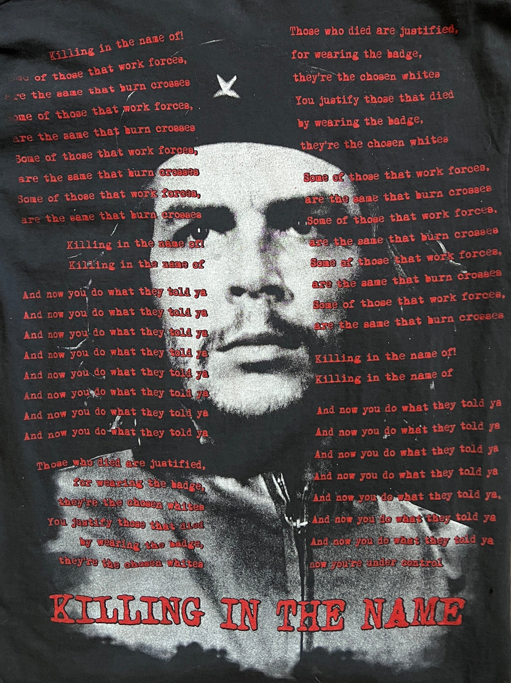 Bootleg Rage Against The Machine Che Guevara Tee Shirt