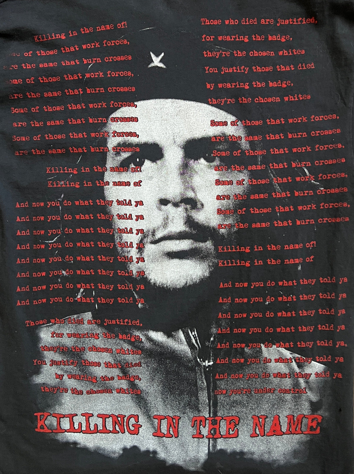 Bootleg Rage Against The Machine Che Guevara Tee Shirt