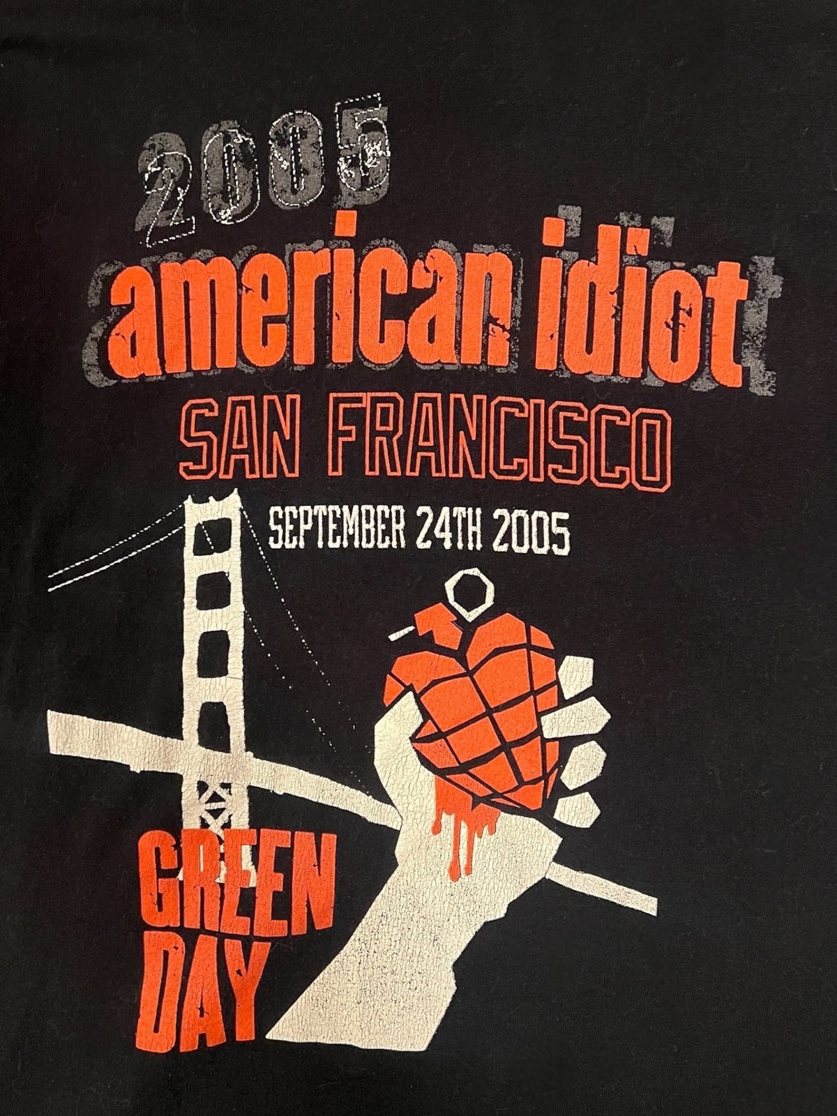 Green Day American Idiot San Francisco Concert 2005 Tee Shirt