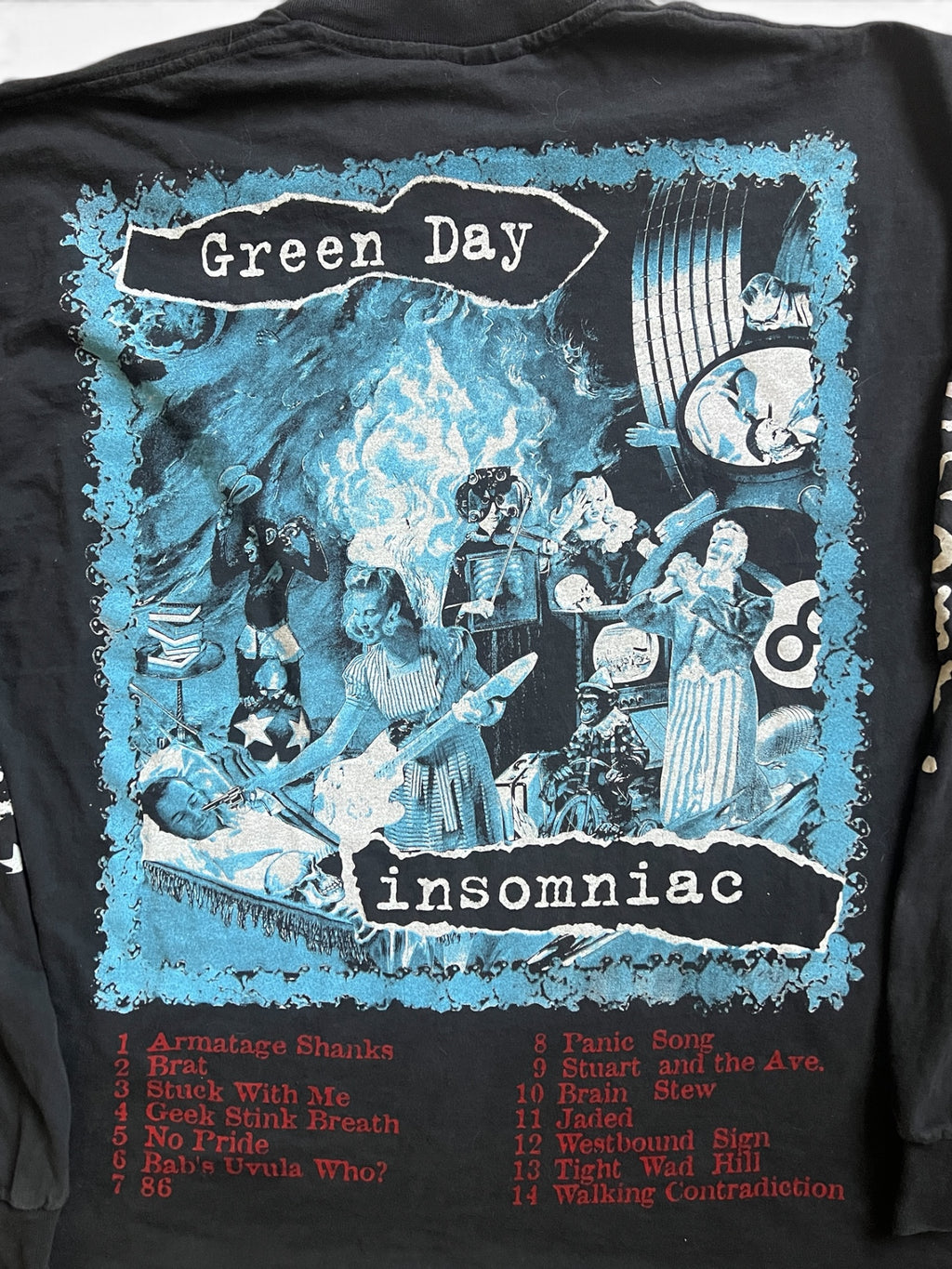 Bootleg Green Day Insomniac 1995 Tour Long Sleeve Shirt