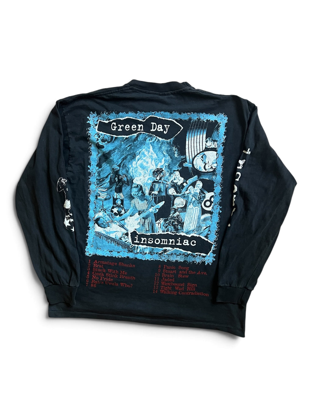 Bootleg Green Day Insomniac 1995 Tour Long Sleeve Shirt