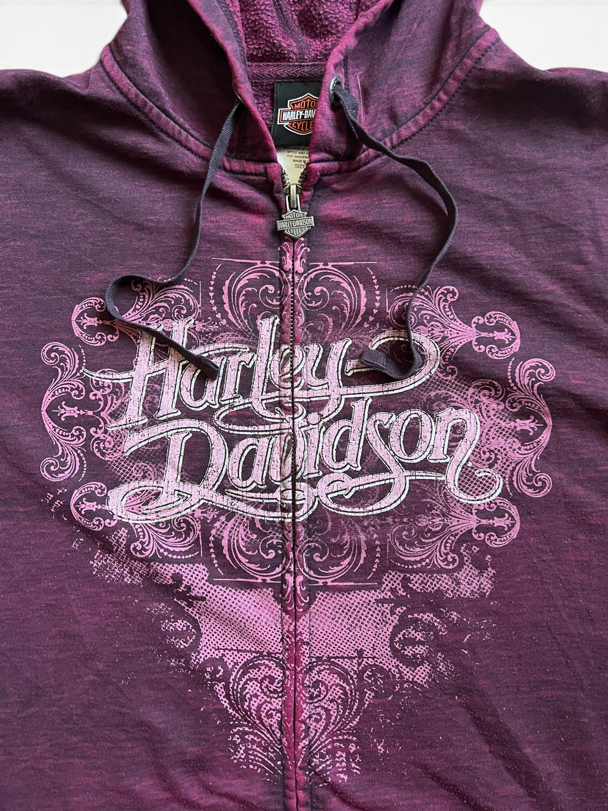 Lightweight Harley Davidson Y2K Zip up Hoodie