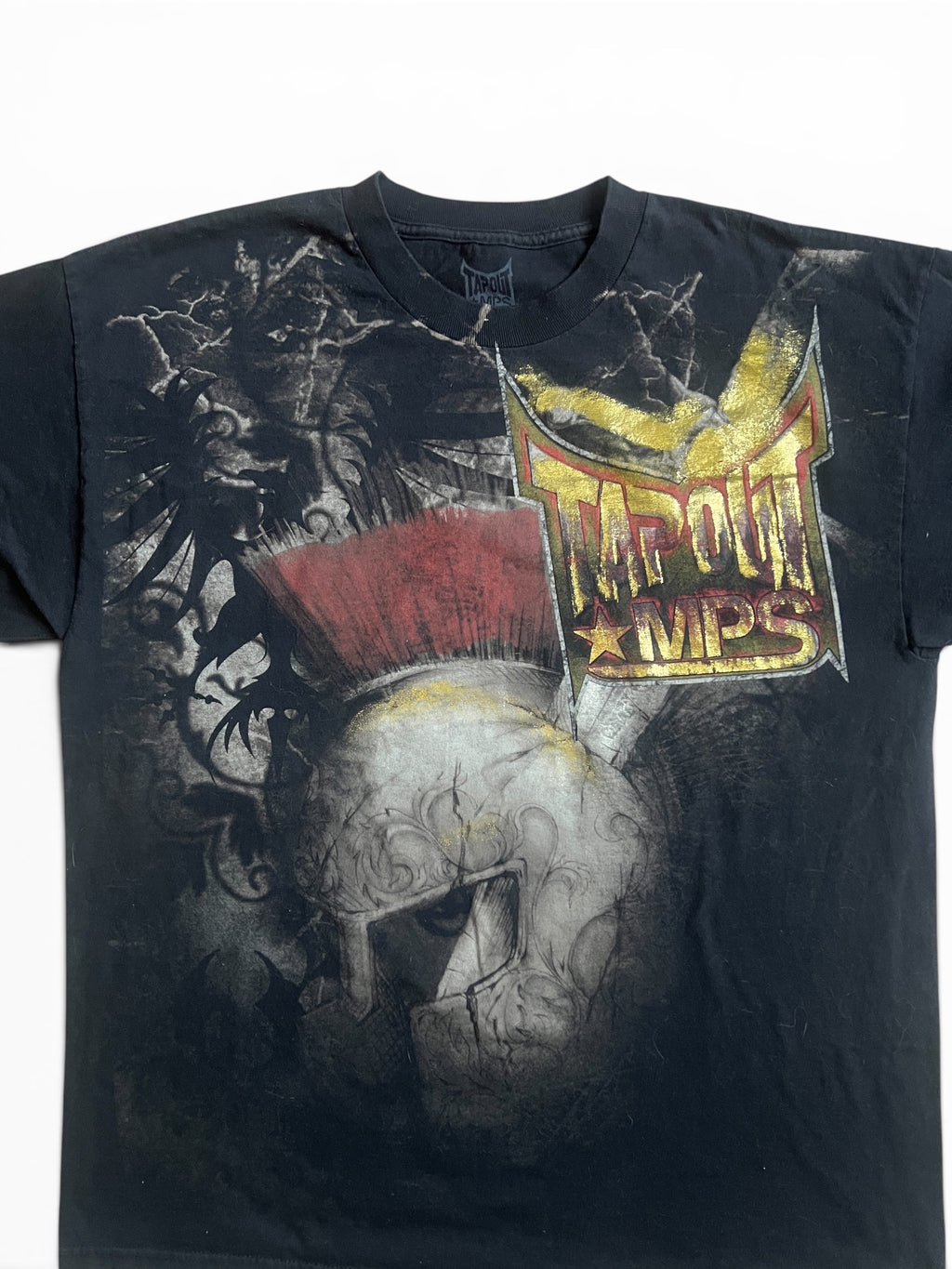 Tapout Spartan Helmet Grunge Y2K Tee Shirt