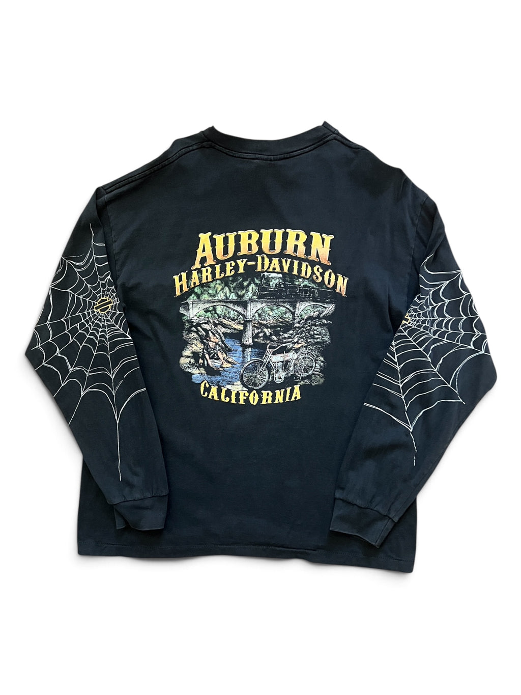 Harley Davidson Auburn Spider Web Long Sleeve Shirt