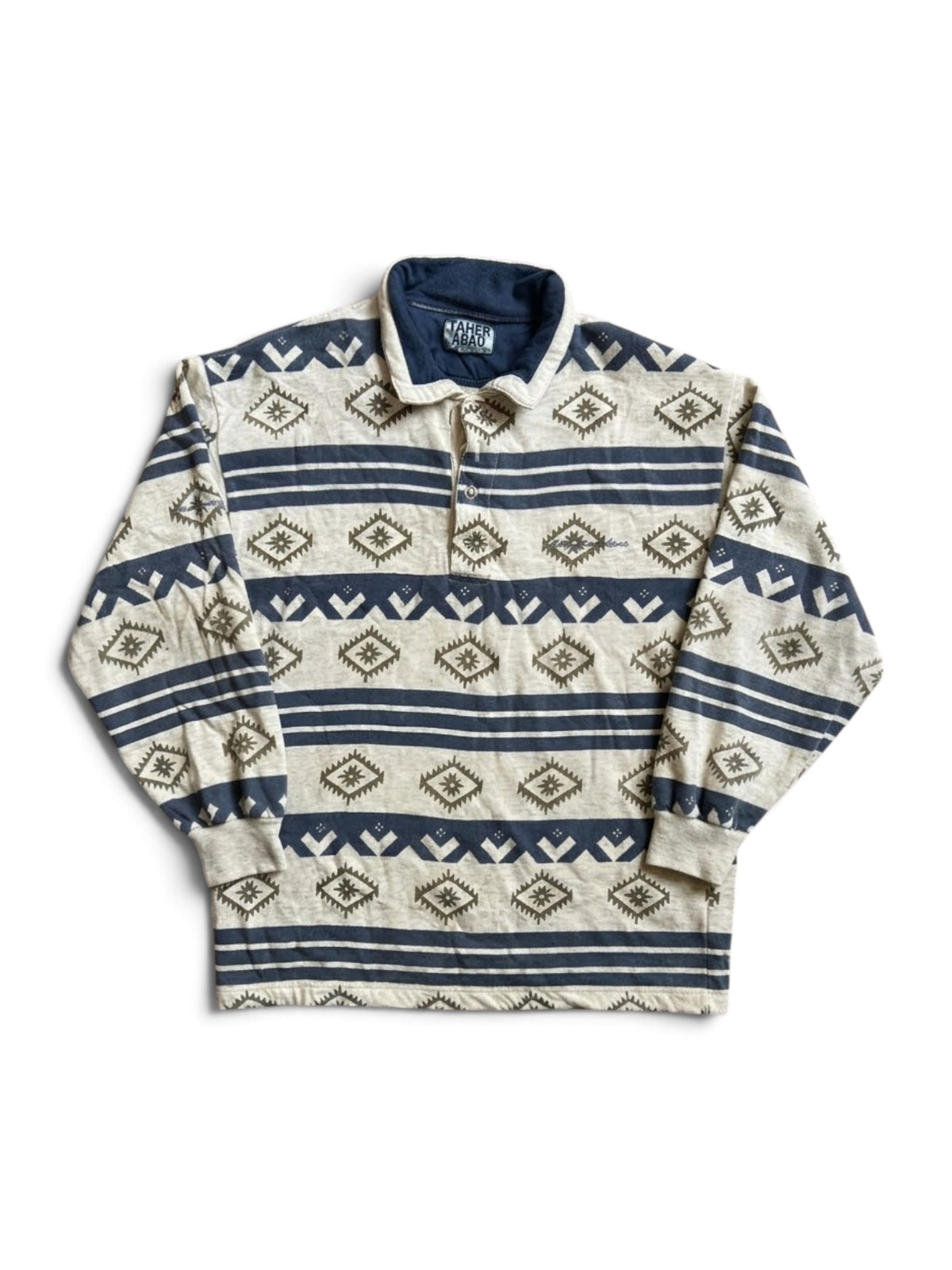 Aztec Long Sleeve Polo Shirt
