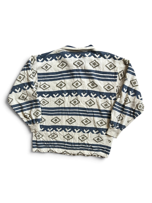 Aztec Long Sleeve Polo Shirt
