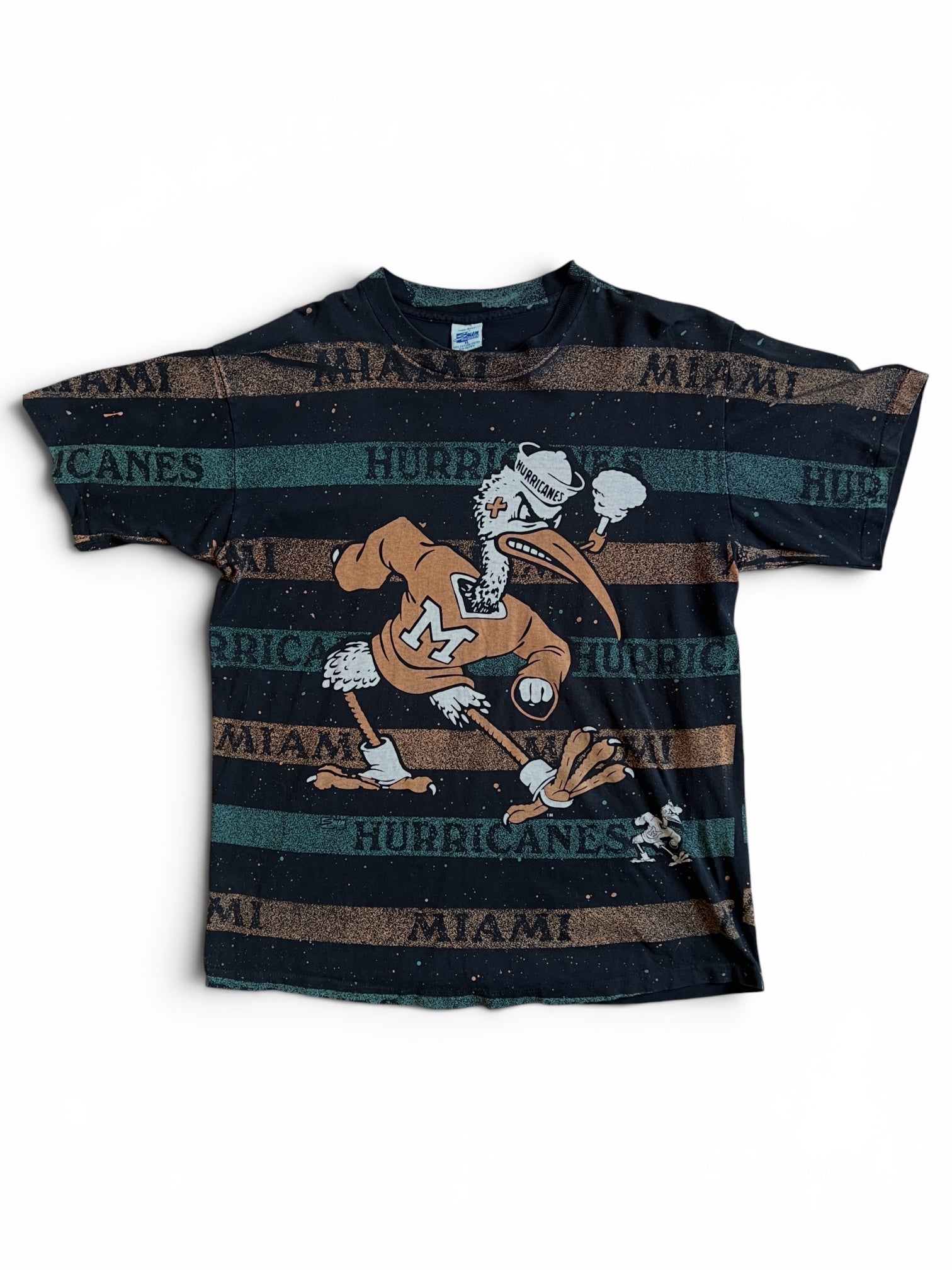 Miami Hurricanes Single Stitched 1991 Tee Shirt
