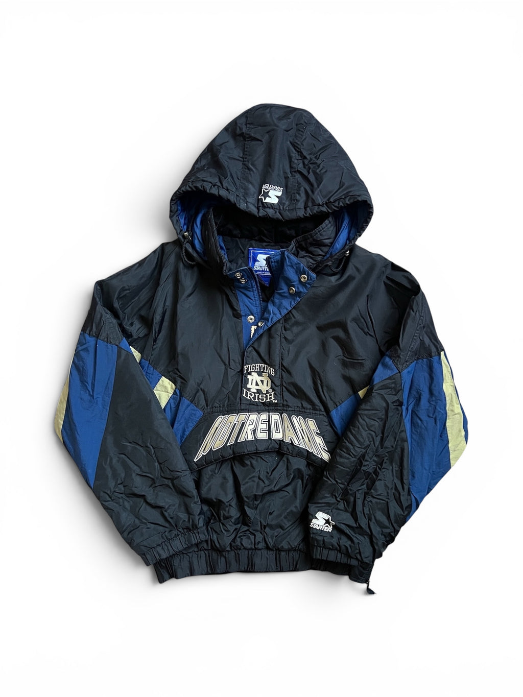 Notre Dame Quarter Zip Starter Jacket