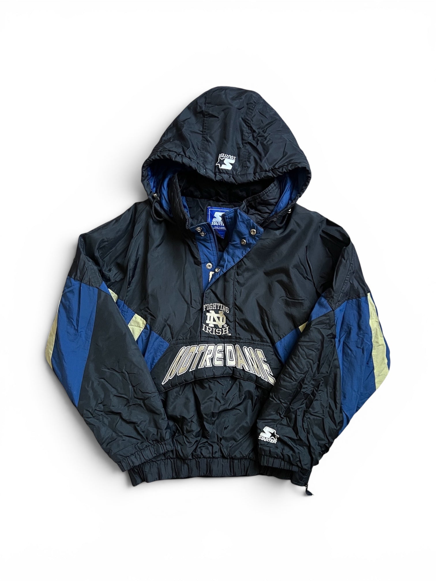 Notre Dame Quarter Zip Starter Jacket