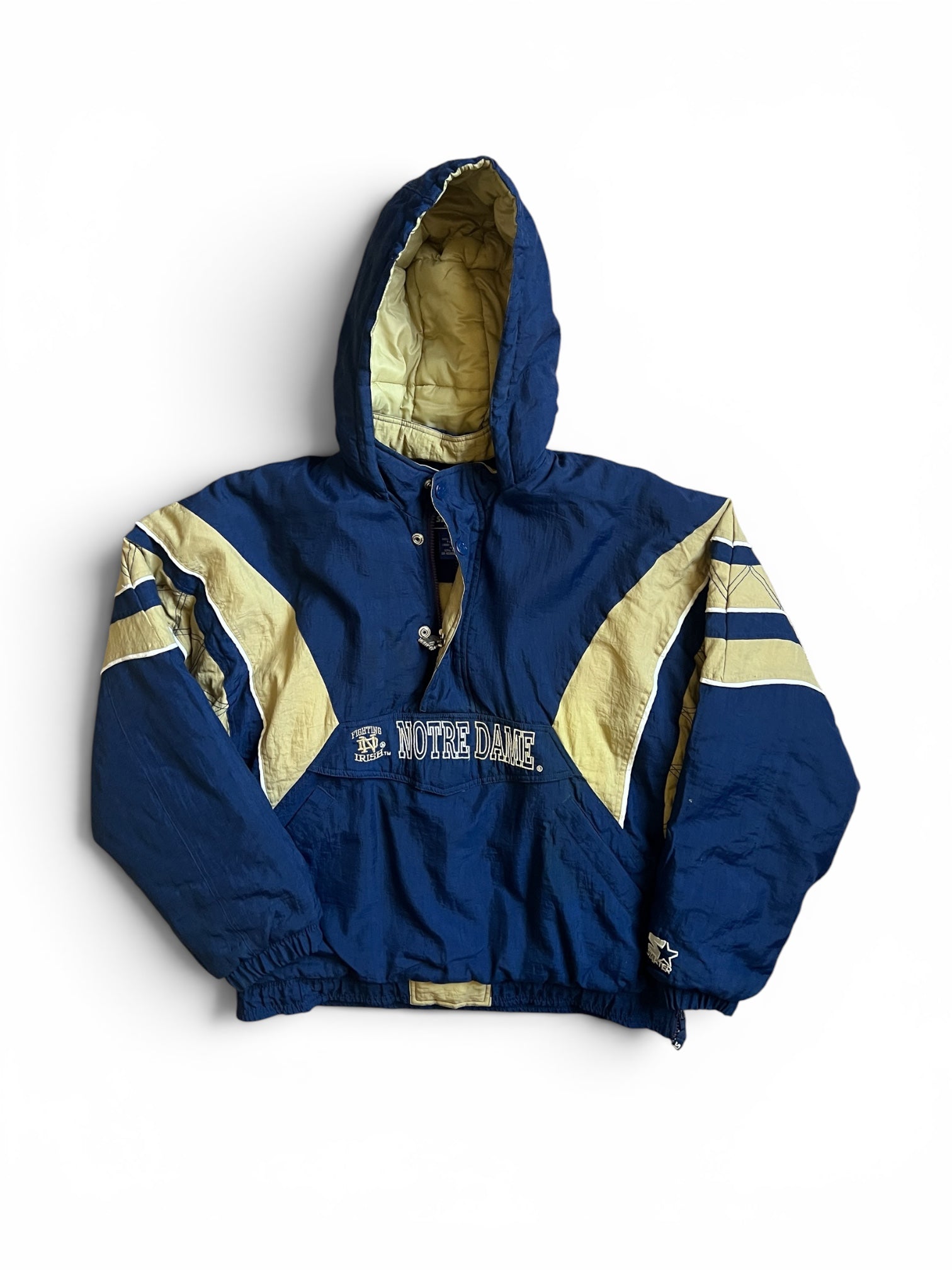 Notre Dame Quarter Zip Starter Jacket