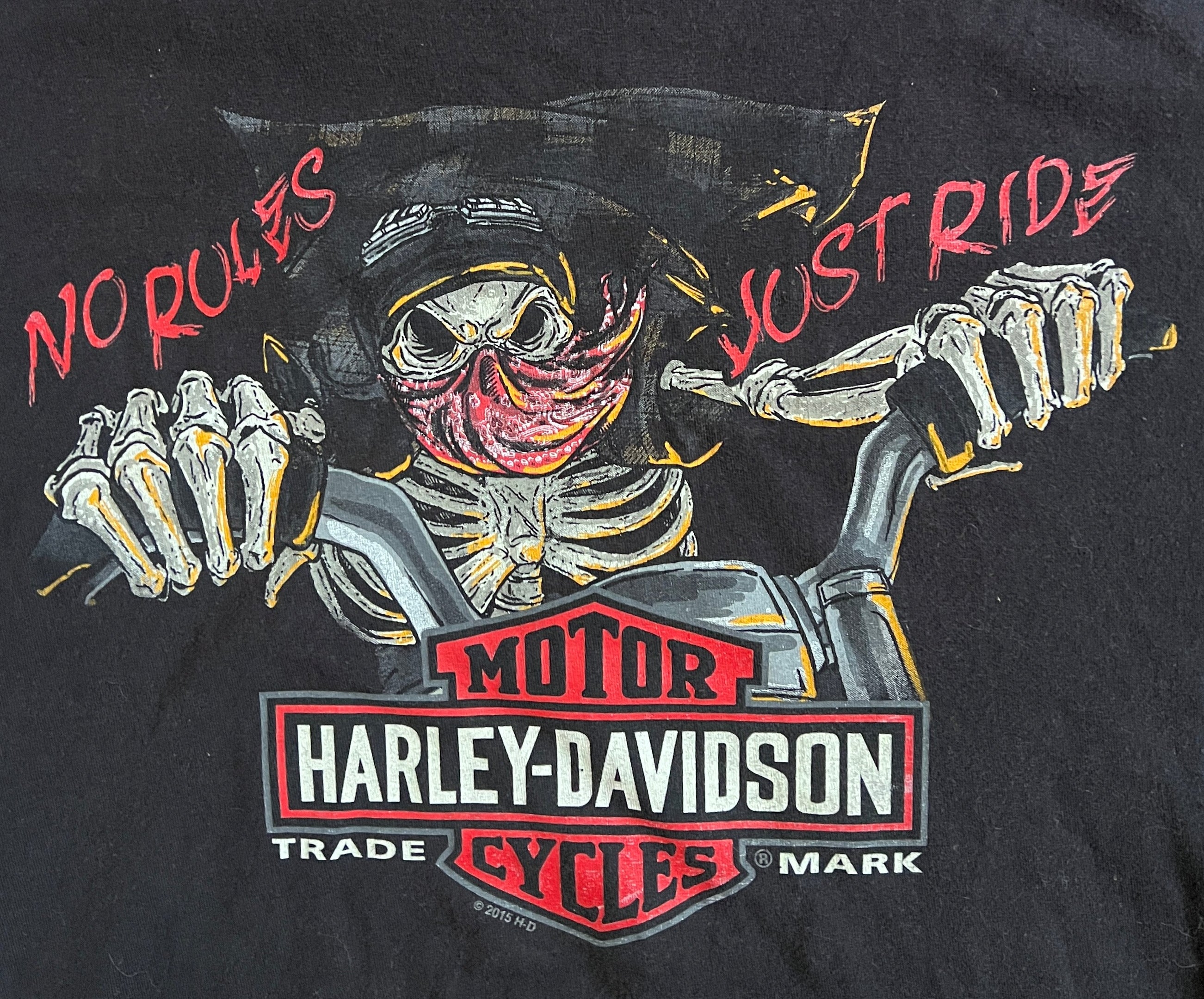 Harley Davidson 2015 No Rules Just Ride Tee Shirt