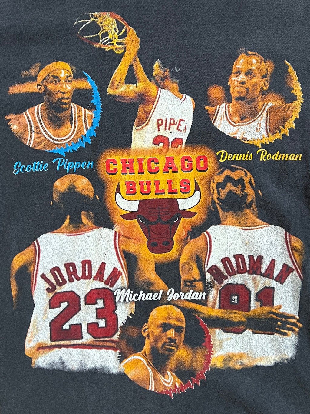 BOOTLEG FADED SINGLE STITCHED CHICAGO BULLS