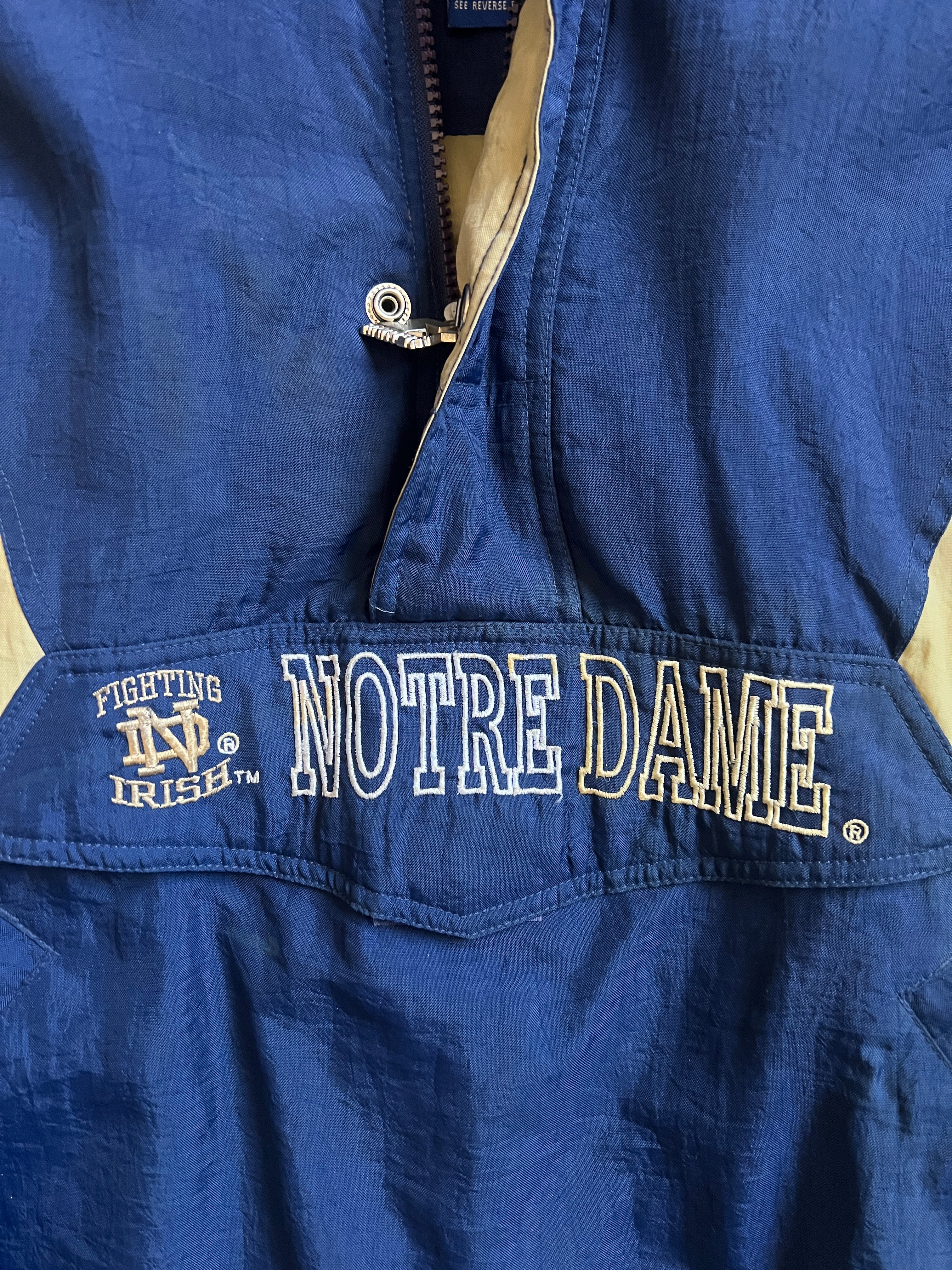 Notre Dame Quarter Zip Starter Jacket
