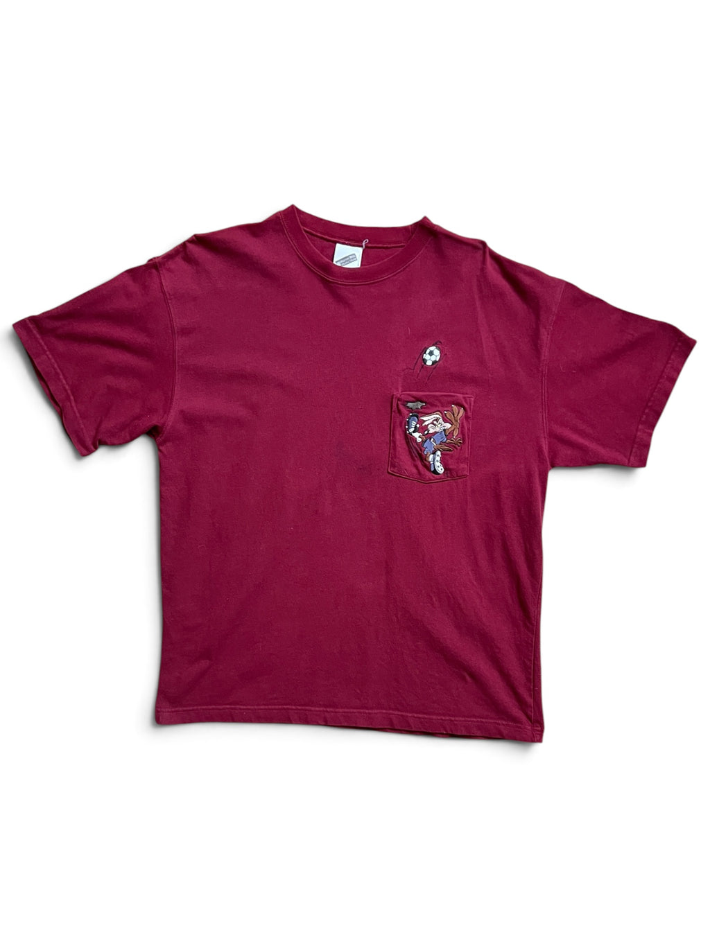 Looney Tunes Wile E Coyote 1999 Football Pocket Tee Shirt