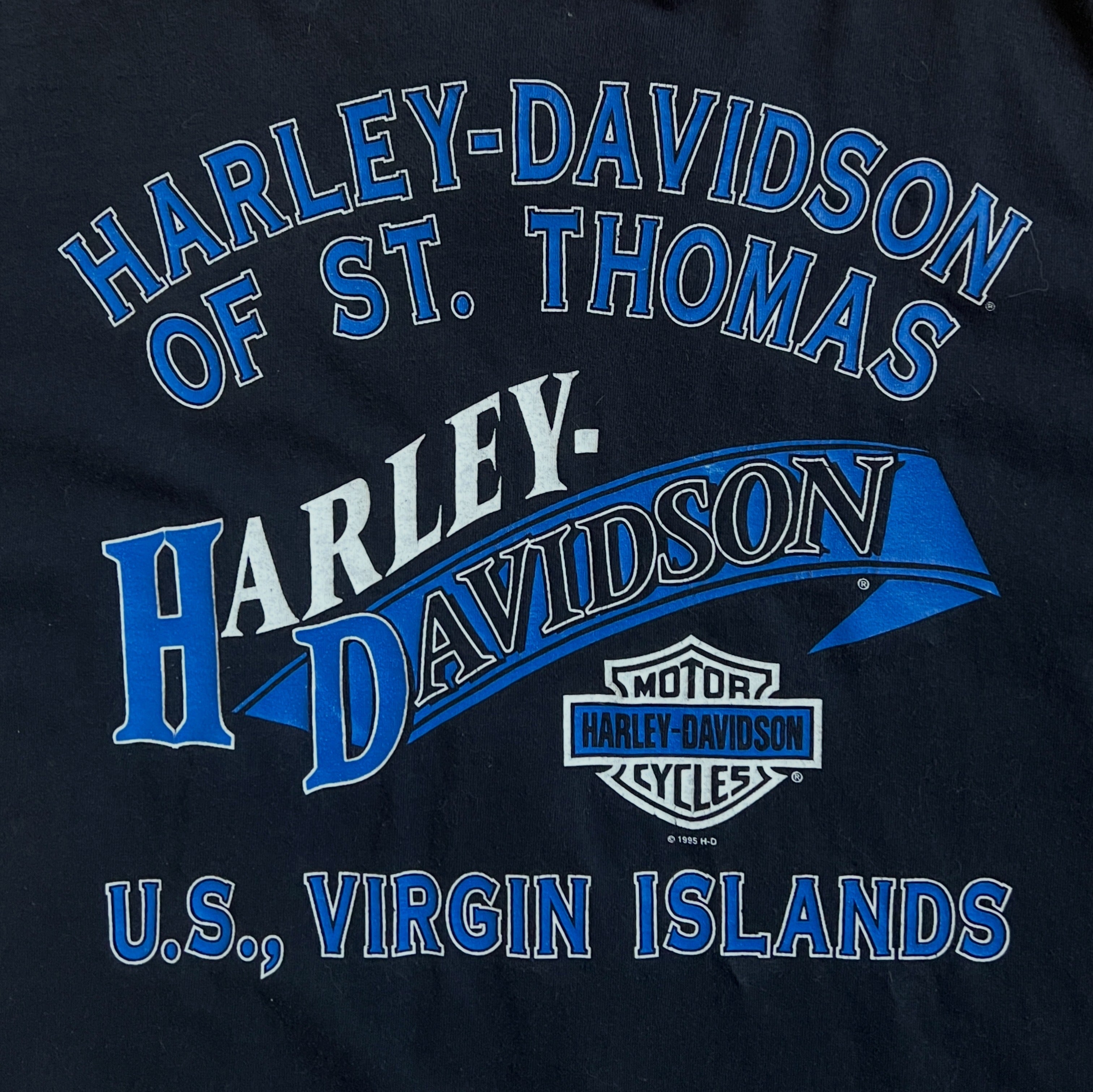 Saint Thomas 1995 Harley Davidson Tee Shirt